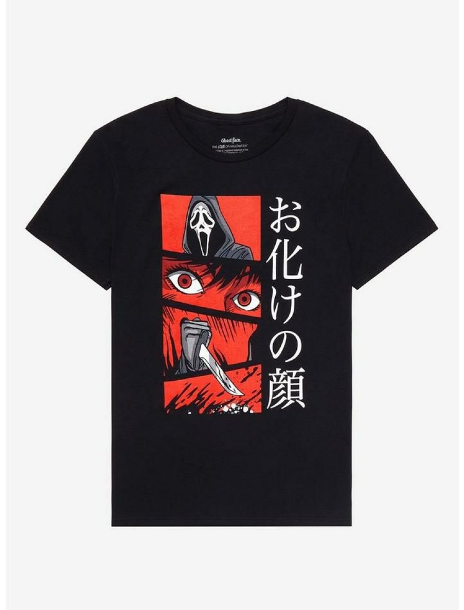 Tees * | Top 10 Scream Ghost Face Manga Panels T-Shirt Black