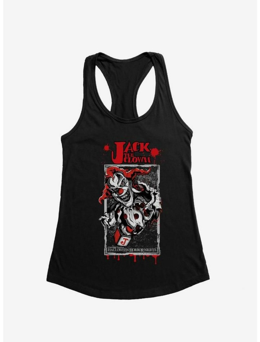 Girls * | Cheapest Halloween Horror Nights Jack The Clown Girls Tank Black