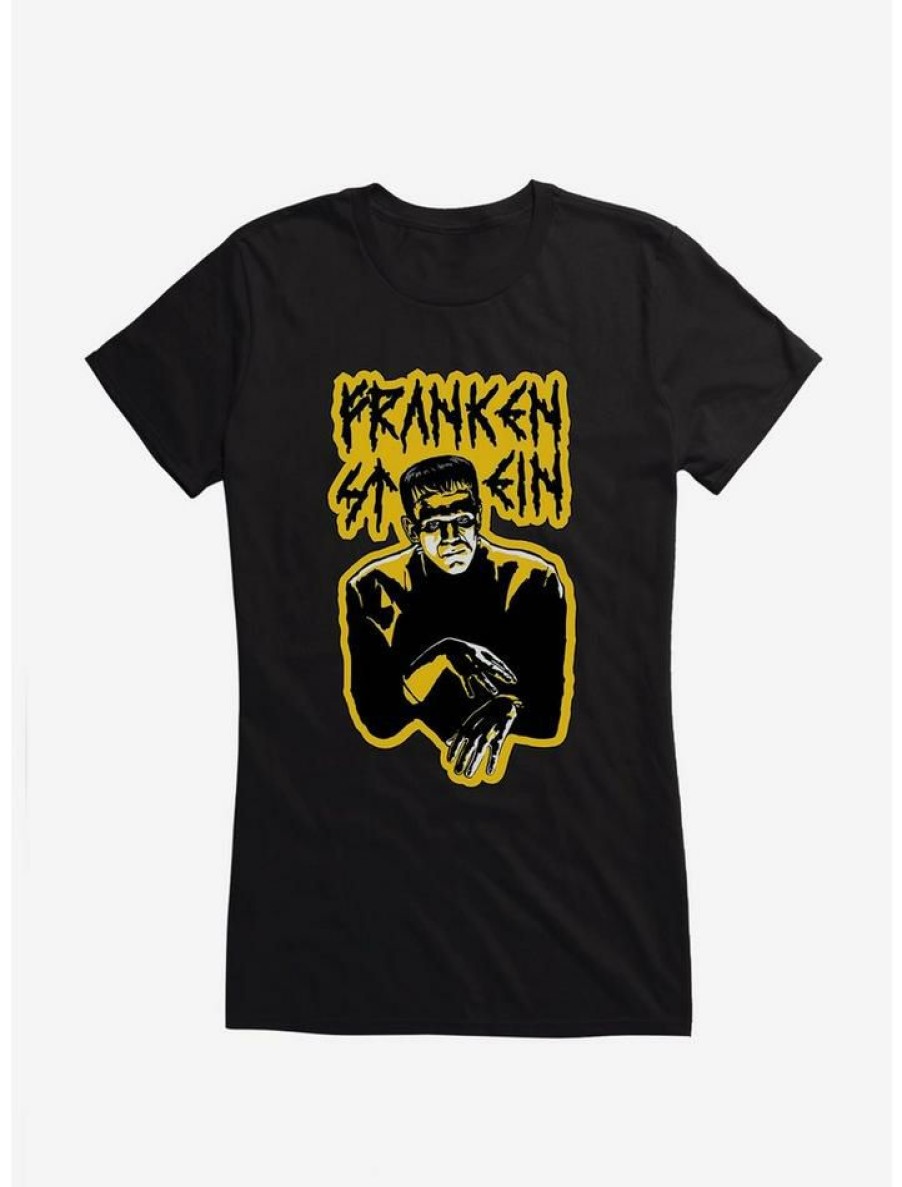 Tees * | Brand New Universal Monsters Frankenstein Relaxed Hands Girls T-Shirt