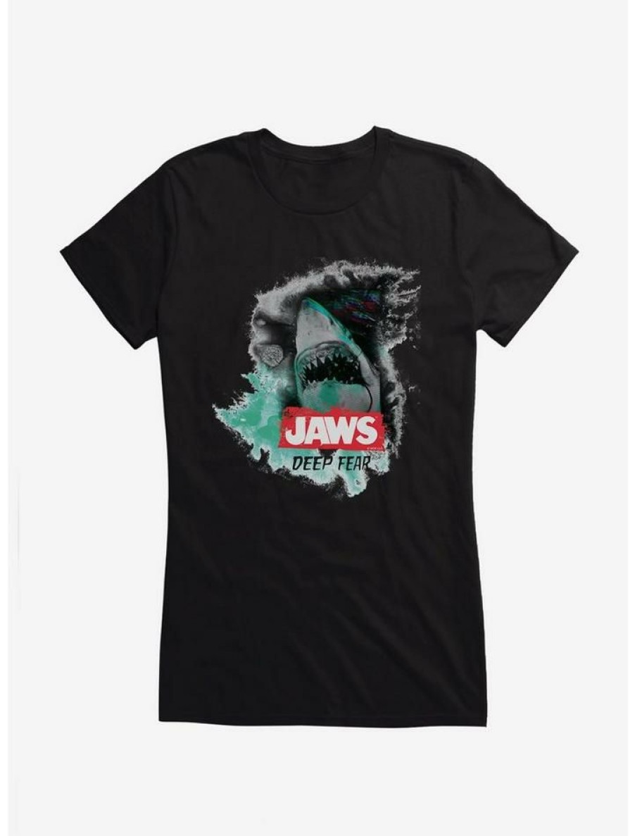 Tees * | Best Sale Jaws Deep Fear Girls T-Shirt