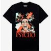 Tees * | Top 10 American Psycho Collage Boyfriend Fit Girls T-Shirt Multi