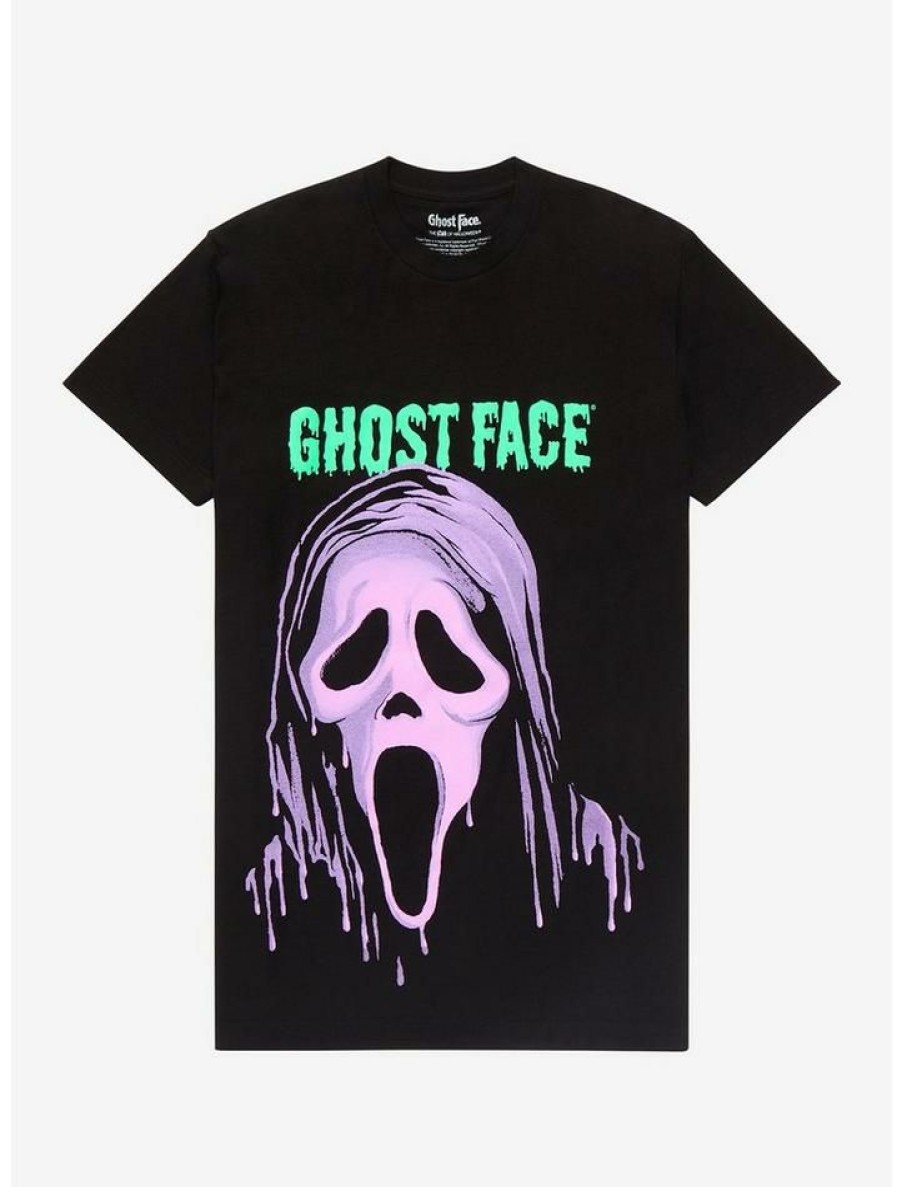 Tees * | Top 10 Scream Ghost Face Dripping Girls T-Shirt Multi