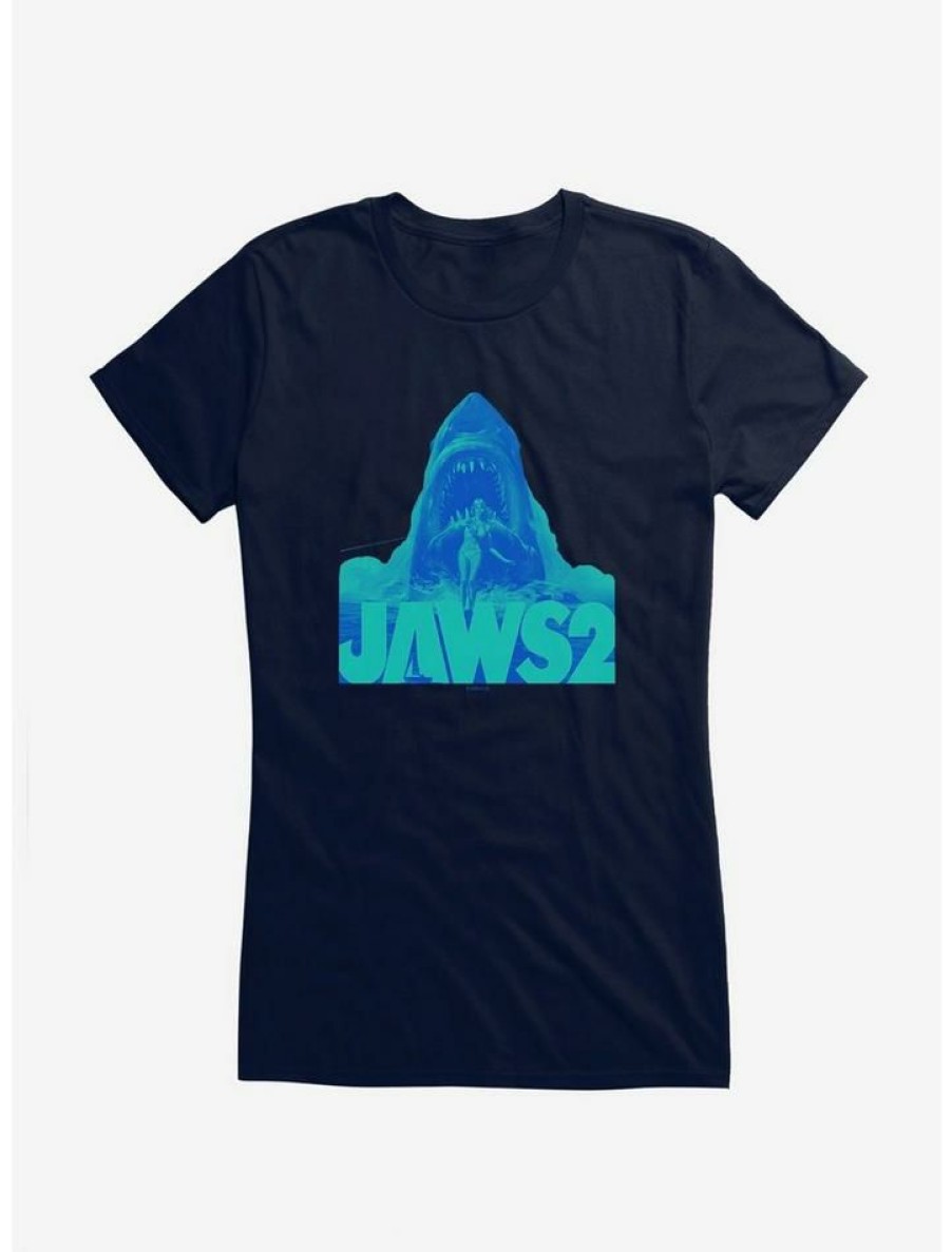 Tees * | Promo Jaws 2 Script Imagery Girls T-Shirt