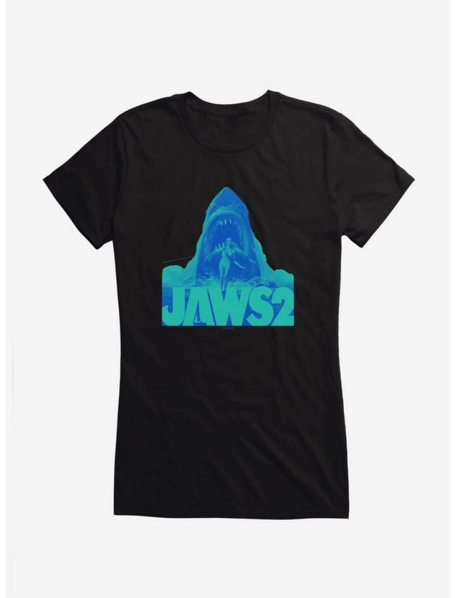 Tees * | Promo Jaws 2 Script Imagery Girls T-Shirt