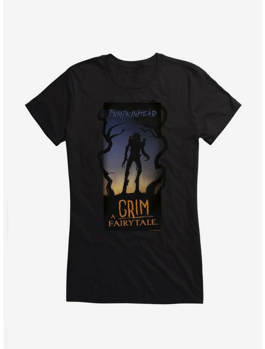 Tees * | Budget Pumpkinhead Grim Fairytale Girls T-Shirt Black