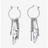 Accessories * | Budget Scream Ghost Face Knife Drop Earrings