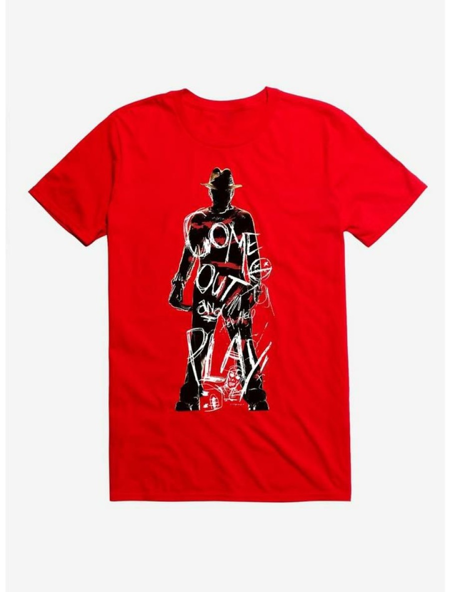 Guys * | Wholesale A Nightmare On Elm Street Come Out And Play T-Shirt Red