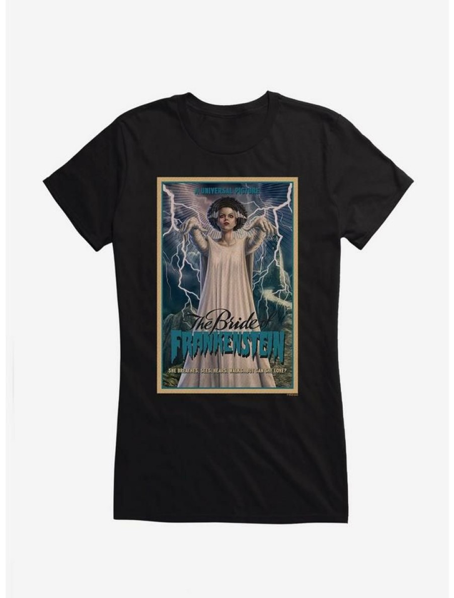 Tees * | Wholesale Universal Monsters Bride Of Frankenstein Can She Love? Girls T-Shirt