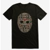 Guys * | Flash Sale Friday The 13Th Mask Word Collage Extra Soft T-Shirt Black