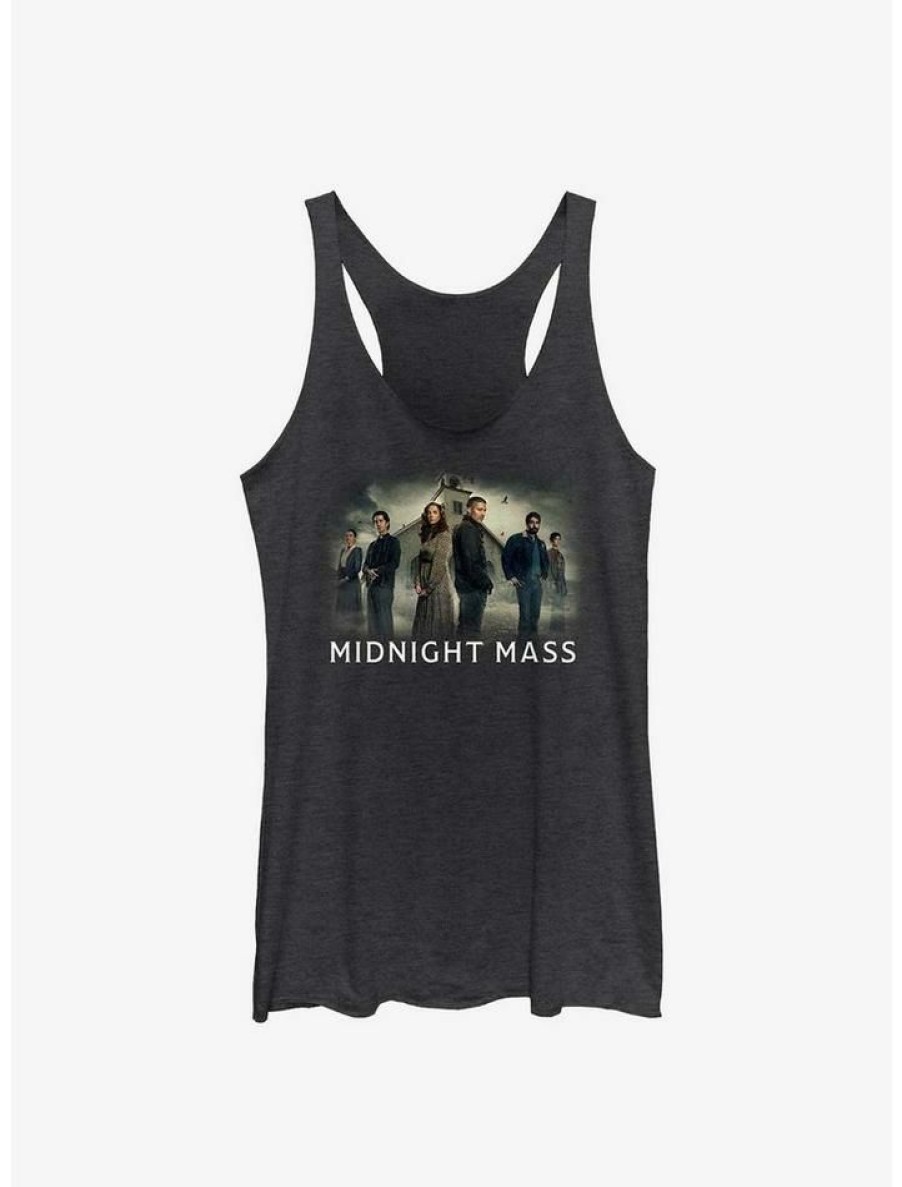 Girls * | Cheapest Midnight Mass Crockett Island Girls Tank Blk Htr