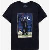 Tees * | Wholesale Scream Ghost Face Tarot Card T-Shirt Black