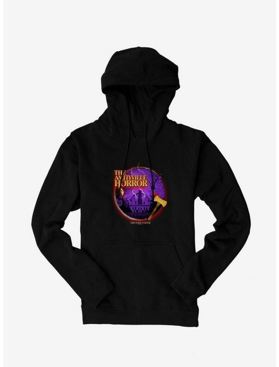 Guys * | Brand New The Amityville Horror This Place Is Death Hoodie Black