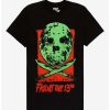 Guys * | Best Pirce Friday The 13Th Mask & Crossed Machetes T-Shirt Black