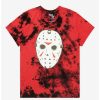 Tees * | Best Sale Friday The 13Th Mask Tie-Dye Boyfriend Fit Girls T-Shirt Plus Size Multi