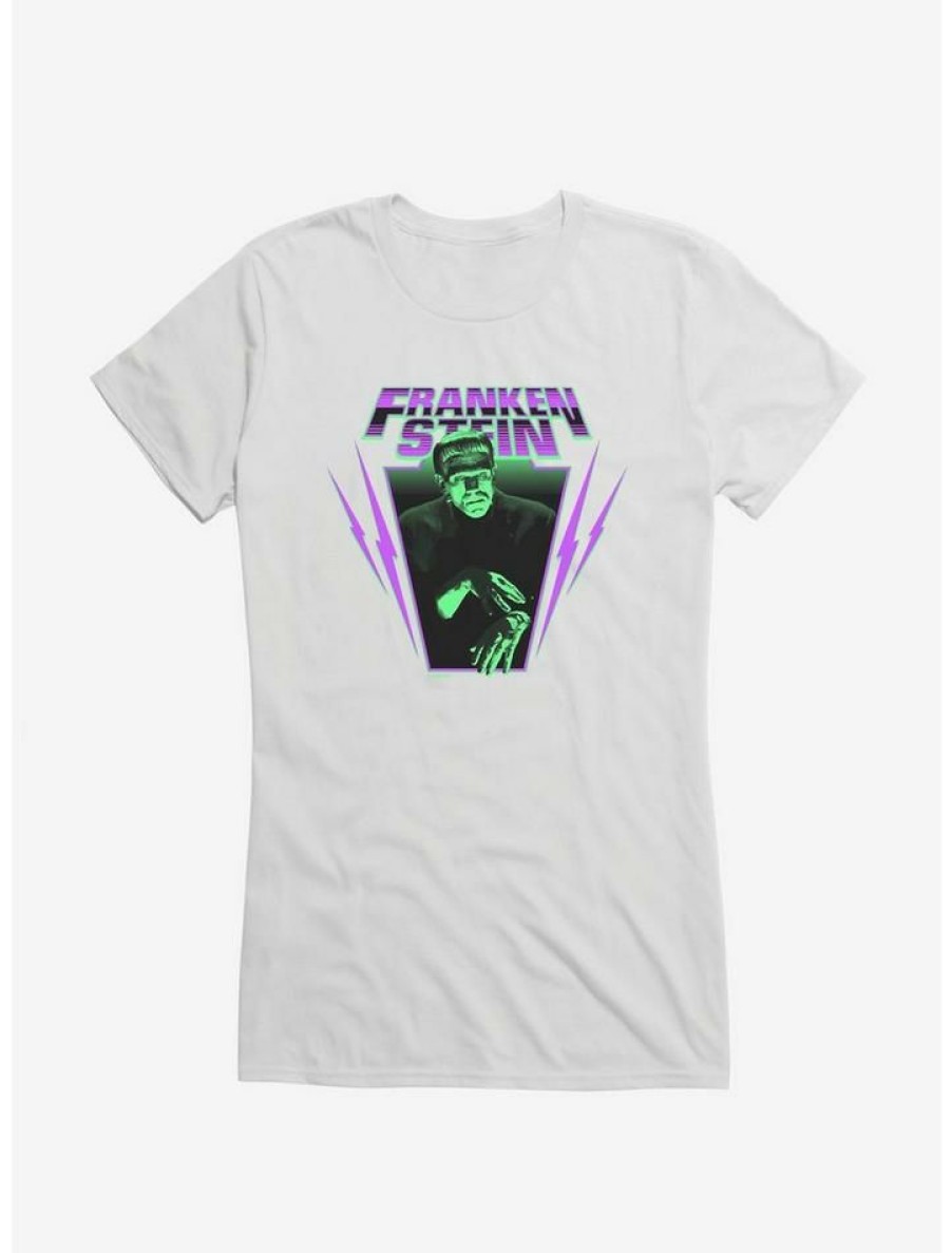 Tees * | Hot Sale Universal Monsters Frankenstein Electricity Girls T-Shirt