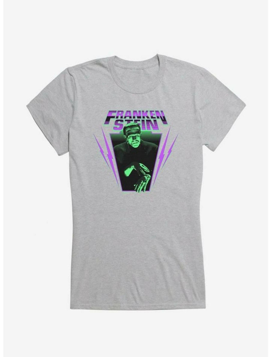 Tees * | Hot Sale Universal Monsters Frankenstein Electricity Girls T-Shirt