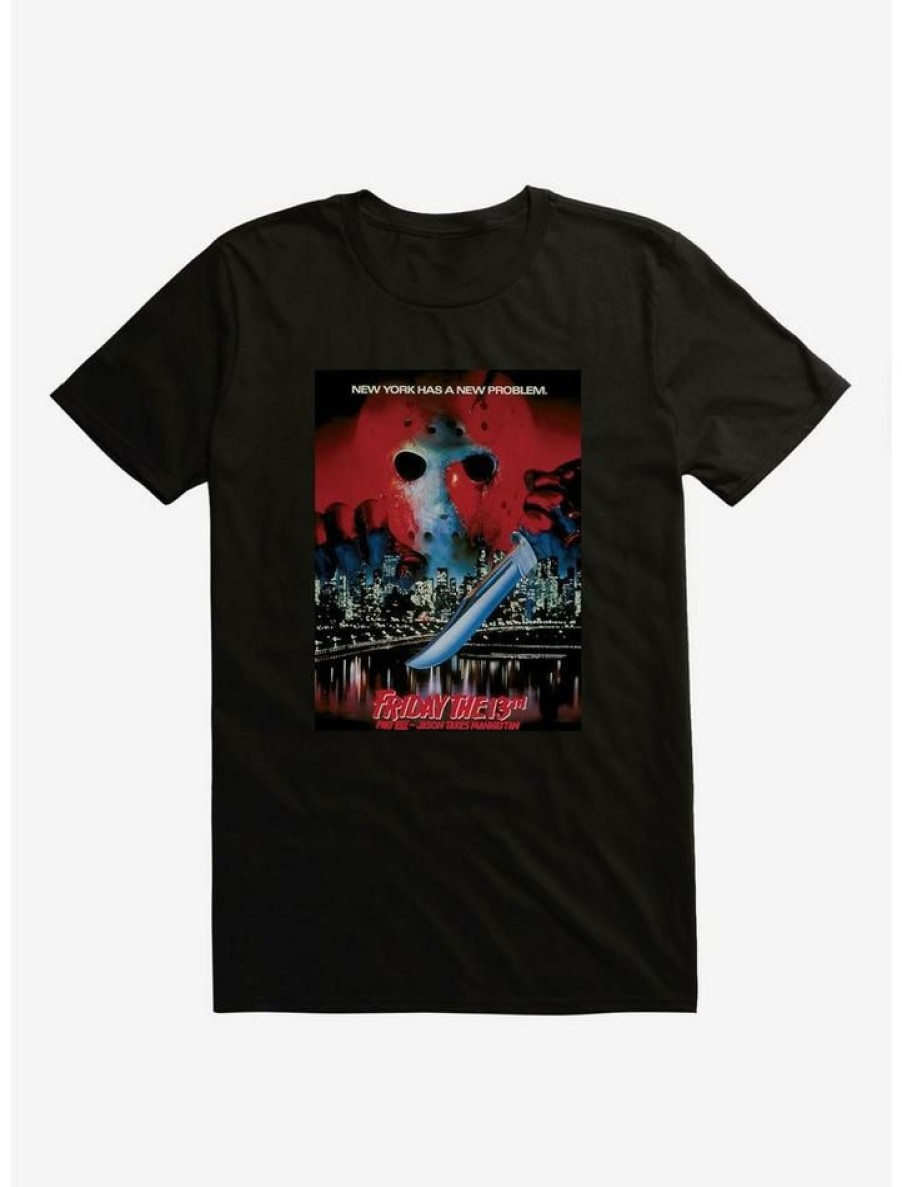 Guys * | Best Reviews Of Friday The 13Th Part Viii Poster Extra Soft T-Shirt Black