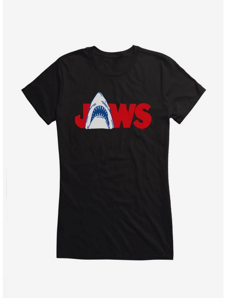 Tees * | Best Deal Jaws Logo Girls T-Shirt