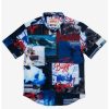 Guys * | Best Sale Rsvlts Jaws The Beach Is Closed Kunuflex Short Sleeve Shirt Black