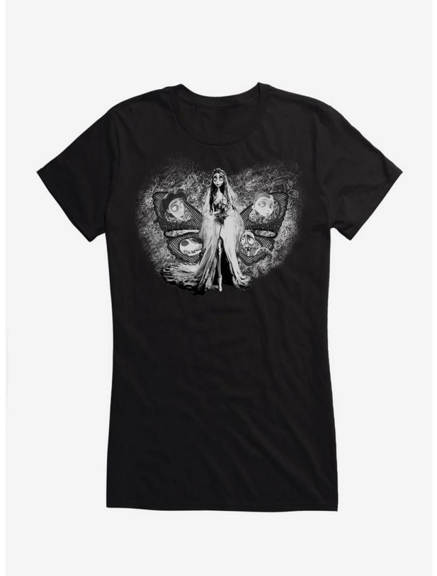 Tees * | Top 10 Corpse Bride Characters Butterfly Girls T-Shirt