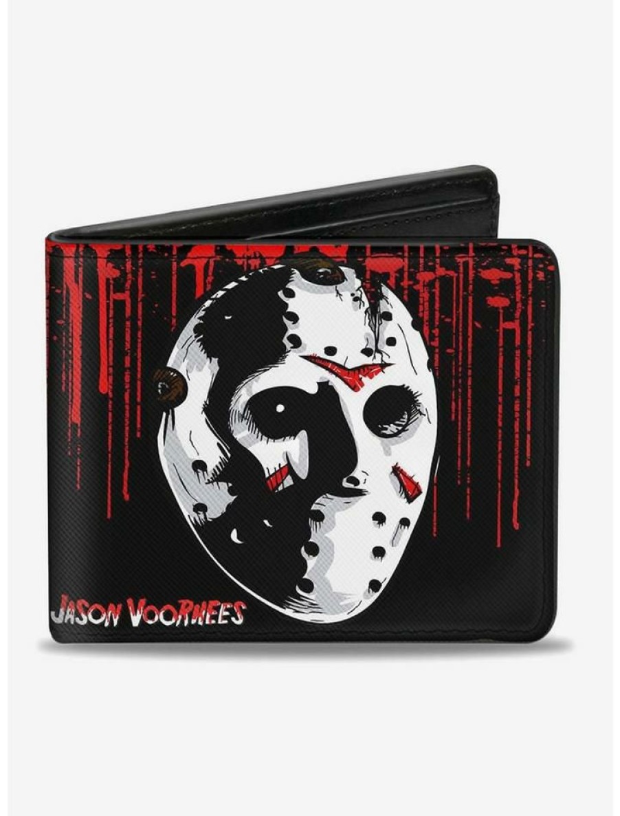 Backpacks & Bags * | Brand New Friday The 13Th Jason Voorhees Mask Bi-Fold Wallet