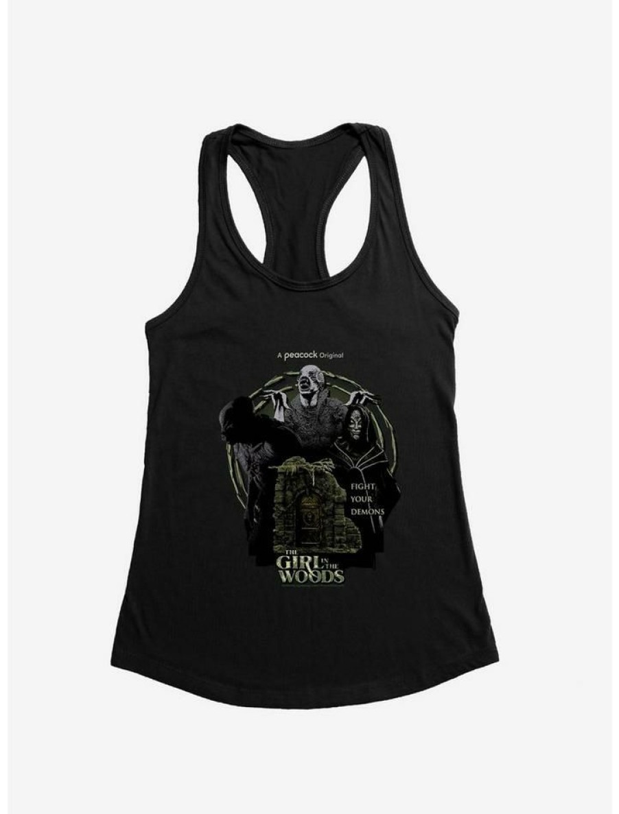 Girls * | Deals Peacock Tv Girl In The Woods Fight Your Demons Girls Tank