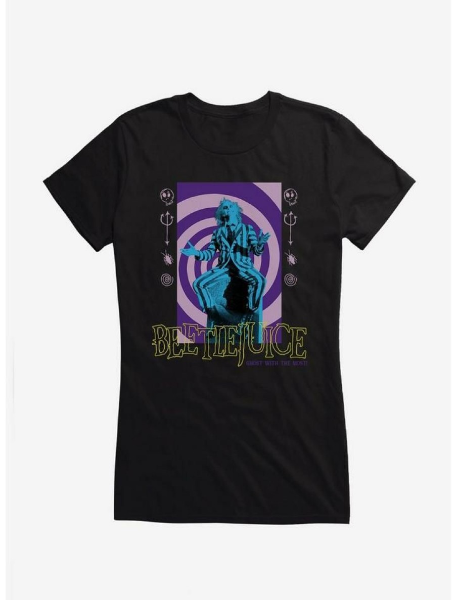 Tees * | Best Deal Beetlejuice Swirl Girls T-Shirt