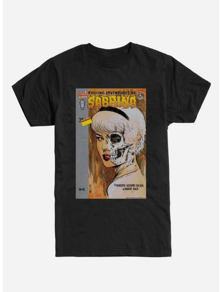 Guys * | Flash Sale Chilling Adventures Of Sabrina Half Skull Face T-Shirt