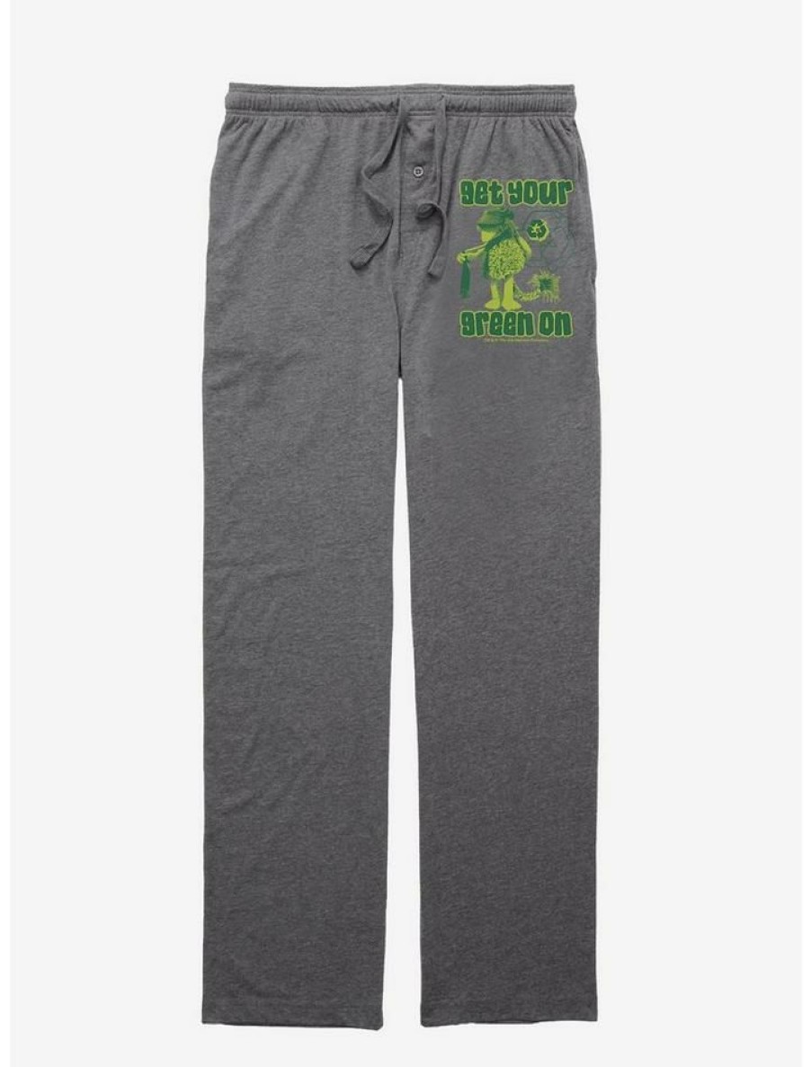 Guys * | Promo Jim Henson'S Fraggle Rock Green On Pajama Pants Graphite Heather