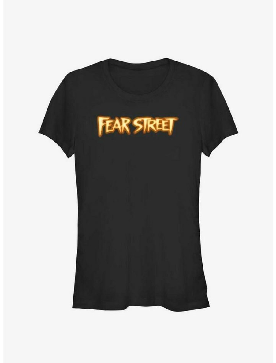 Tees * | Promo Fear Street Logo Girls T-Shirt Black