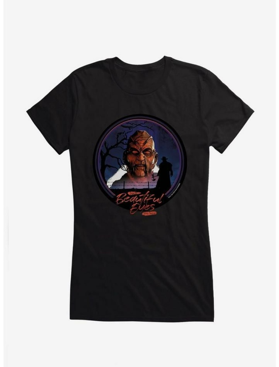 Tees * | Best Deal Jeepers Creepers Such Beautiful Eyes Girls T-Shirt Black