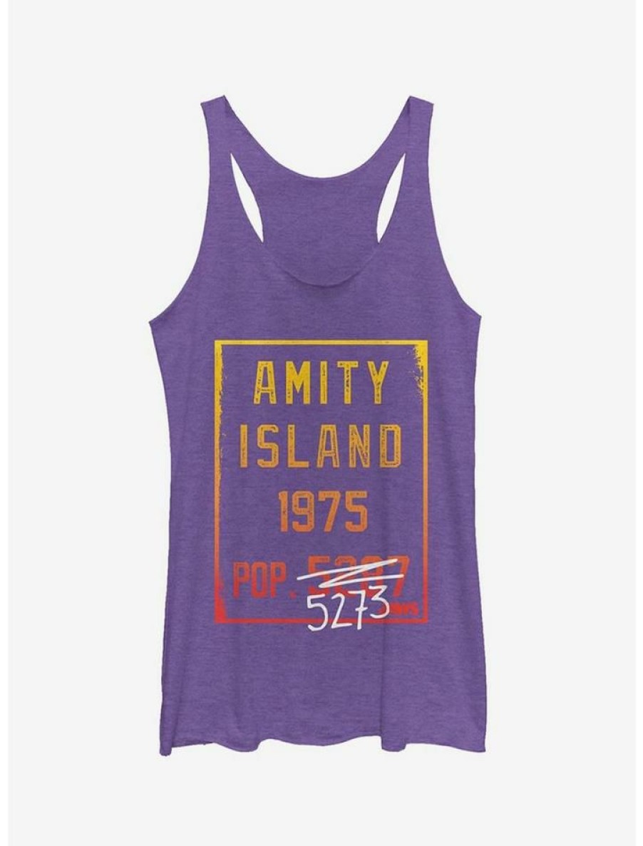 Girls * | Brand New Amity Island Population Girls Tank Pur Htr