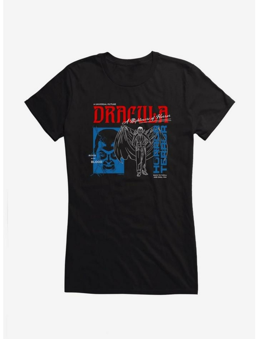 Tees * | Hot Sale Universal Monsters Dracula Blood Girls T-Shirt