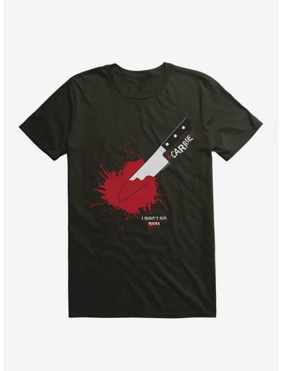 Guys * | Budget Carrie 1976 Knife Splatter T-Shirt Black