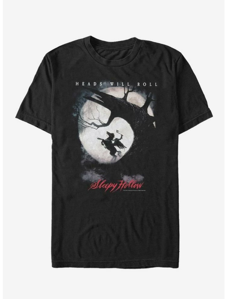 Guys * | New Sleepy Hollow Heads Will Roll T-Shirt Black