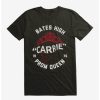 Guys * | Deals Carrie 1976 Crown Blood Splatter T-Shirt Black