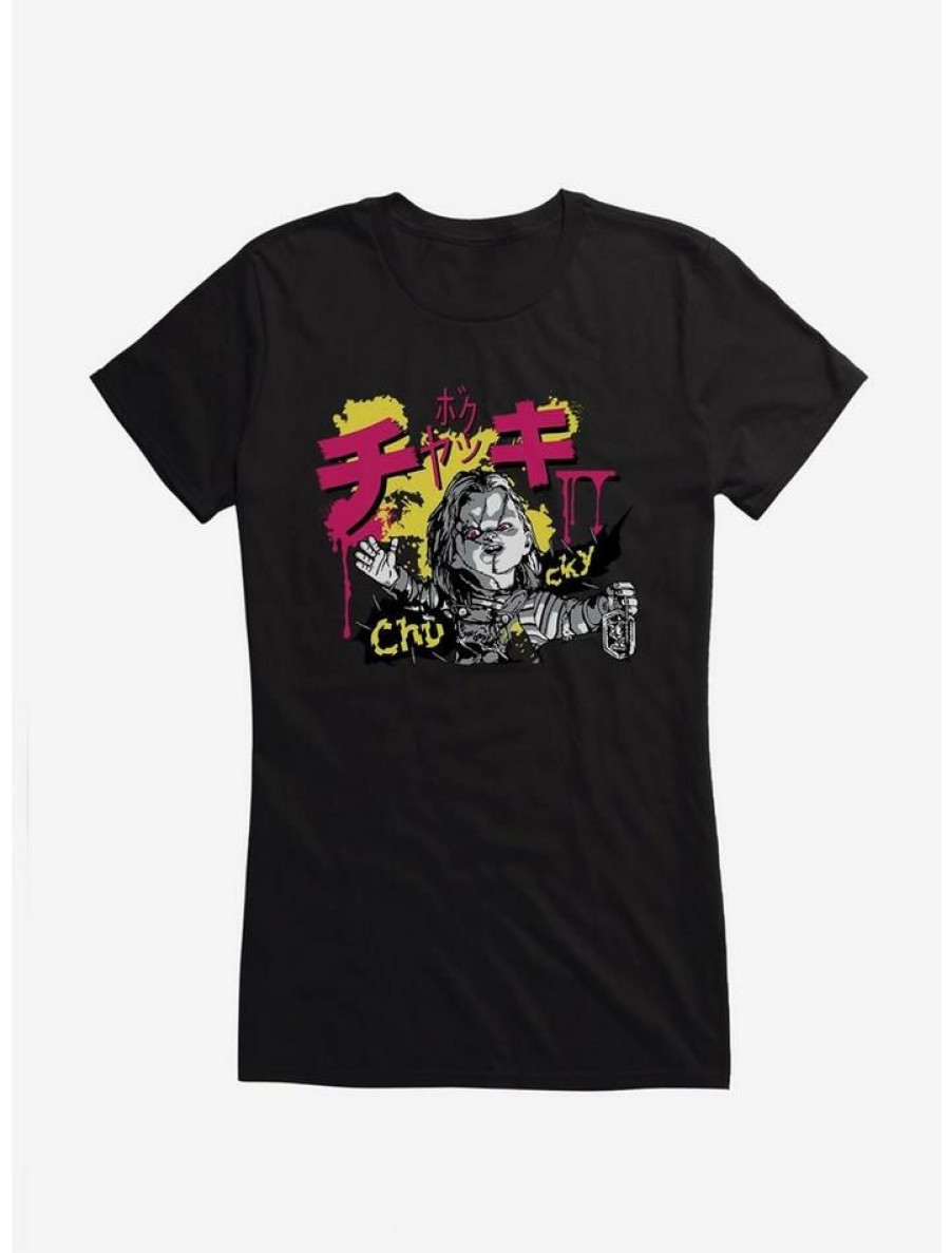 Tees * | Buy Chucky Graffiti Font Girls T-Shirt