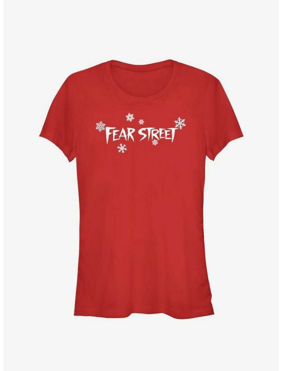 Tees * | Budget Fear Street Snowflake Logo Girls T-Shirt Red