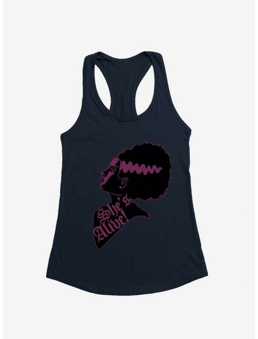 Girls * | Cheapest Universal Monsters Bride Of Frankenstein She'S Alive! Side Profile Girls Tank