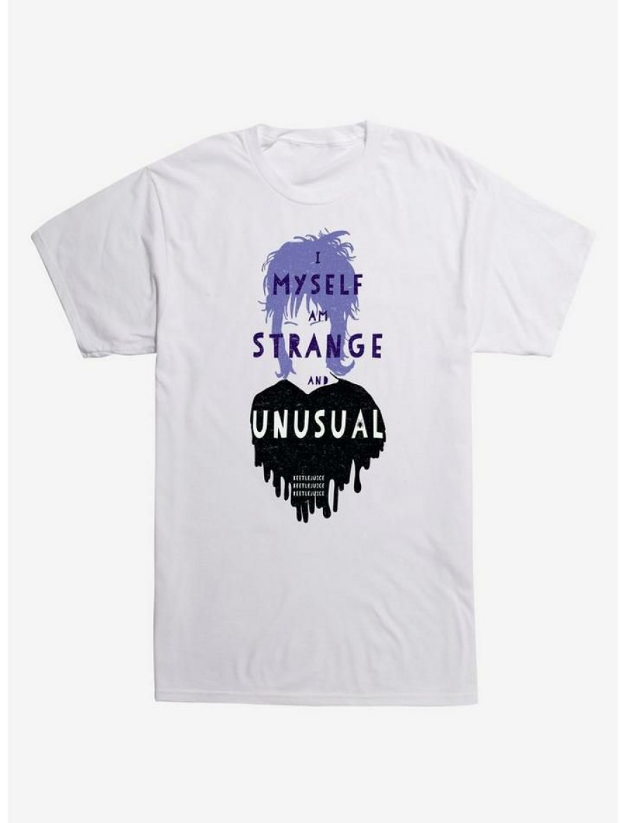 Guys * | Buy Beetlejuice Strange And Unusual T-Shirt White