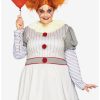 Plus * | Cheap Creepy Clown Costume Plus Size White