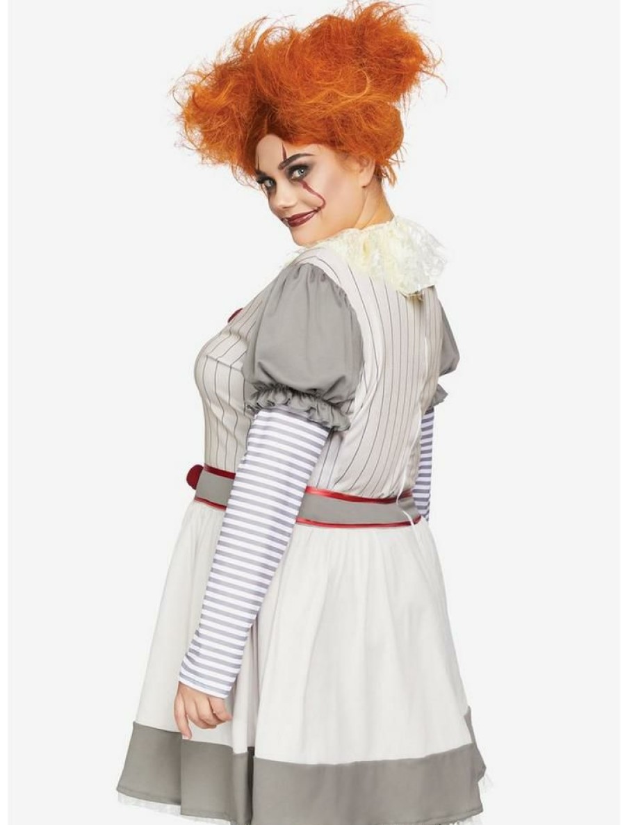 Plus * | Cheap Creepy Clown Costume Plus Size White