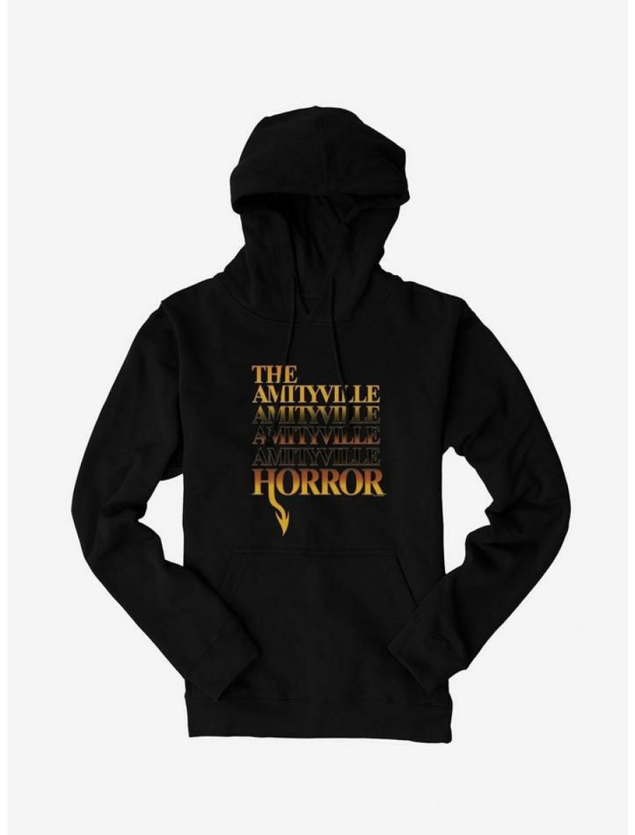 Guys * | Promo The Amityville Horror Logo Hoodie Black