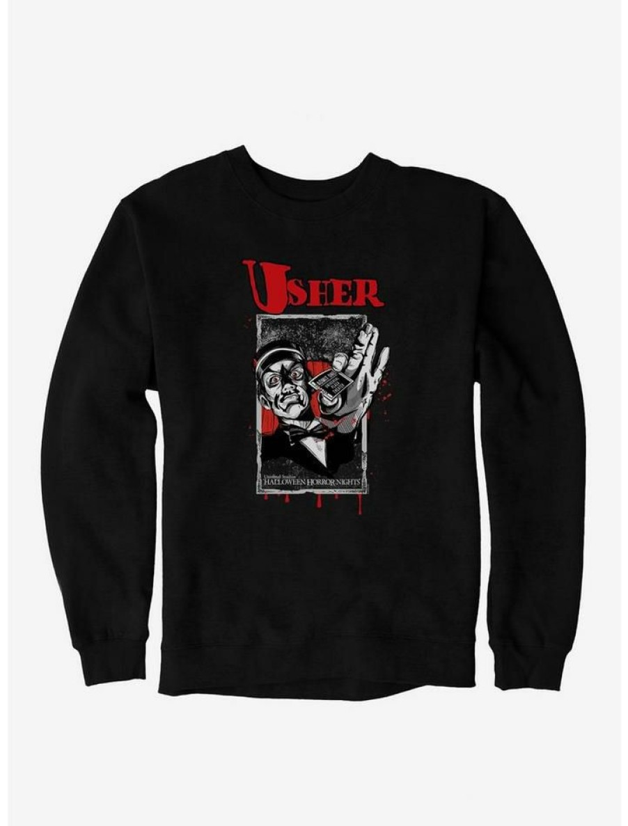 Guys * | Buy Halloween Horror Nights Usher Sweatshirt Black