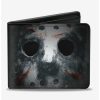 Backpacks & Bags * | New Friday The 13Th Jason Mask Close Up Bi-Fold Wallet