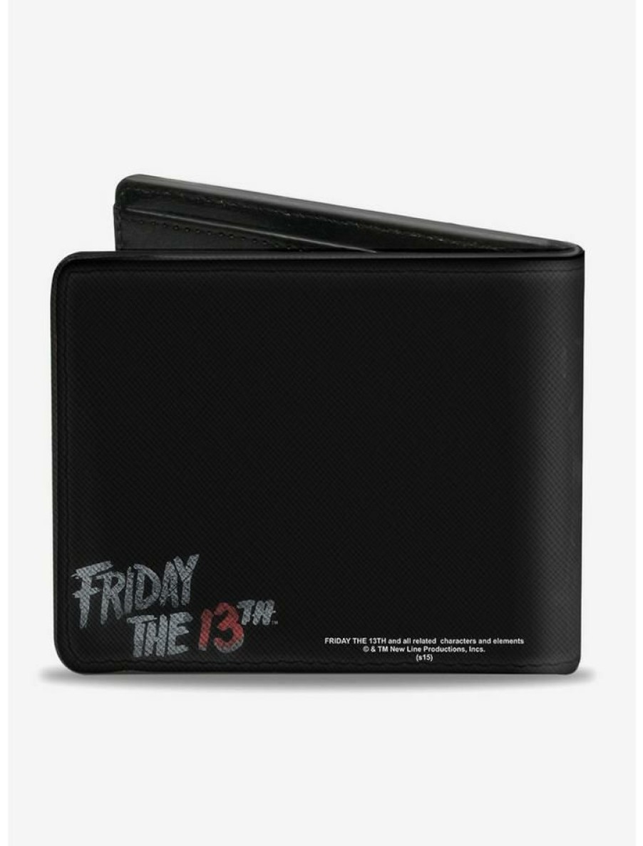 Backpacks & Bags * | New Friday The 13Th Jason Mask Close Up Bi-Fold Wallet