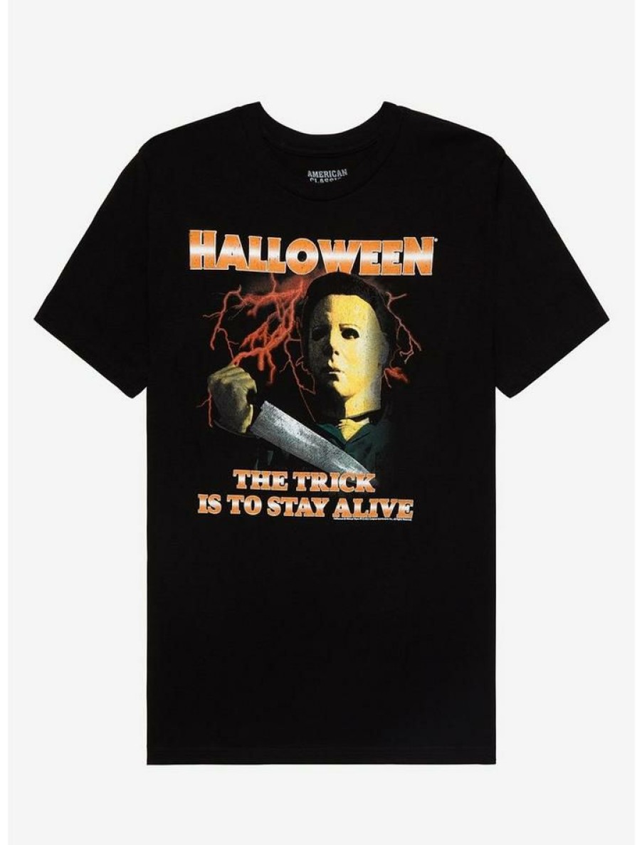 Tees * | Brand New Halloween Michael Myers Trick T-Shirt Black