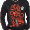 Guys * | Coupon The Evil Dead Poster Long-Sleeve T-Shirt By Fright Rags Black