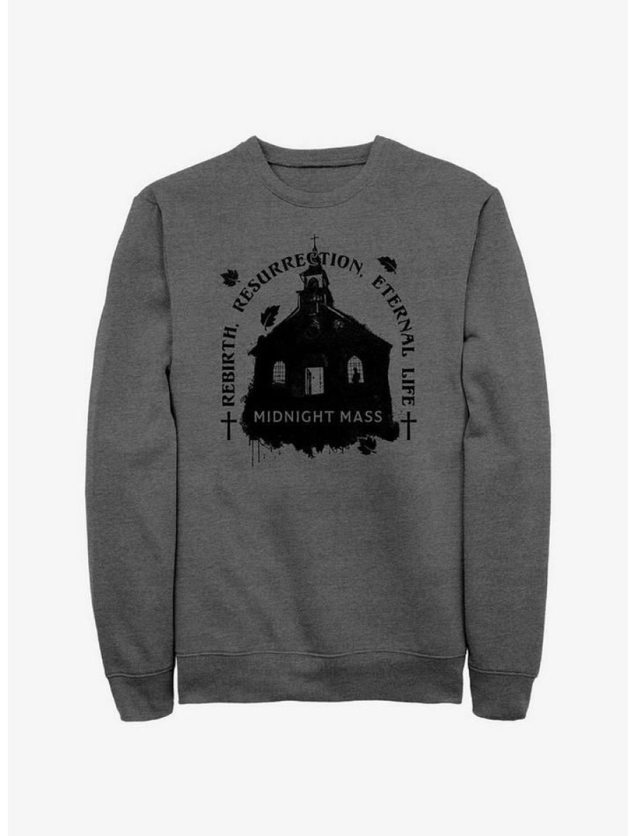 Guys * | Discount Midnight Mass Eternal Life Sweatshirt Char Htr