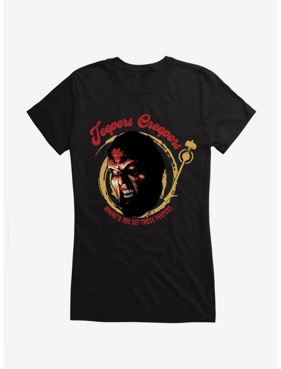 Tees * | New Jeepers Creepers Peepers Girls T-Shirt Black